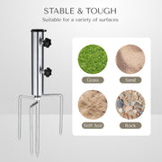 TheLAShop Metal Beach Umbrella Holder for Sand Grass Ground D1 7/16" Image