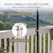 TheLAShop 1 1/2" Clamp on Outdoor Umbrella Holder D7/8" to D1 1/4" Image