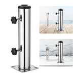TheLAShop Stainless Steel Umbrella Deck Mount Base for Poles D2 1/8" Image
