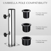 TheLAShop Stainless Steel Umbrella Deck Mount Base for Poles D2 1/8" Image