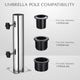 TheLAShop Stainless Steel Umbrella Deck Mount Base for Poles D2 1/8" Image