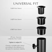 TheLAShop Concrete In-Ground Anchor Mount for 2" Commercial Posts Image