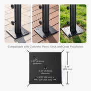 TheLAShop Concrete In-Ground Anchor Mount for 2" Commercial Posts Image