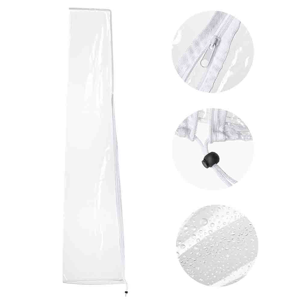 clear plastic patio umbrella TheLAShop 8-9ft Outdoor Umbrella Cover with Zipper 56 in. Transparent