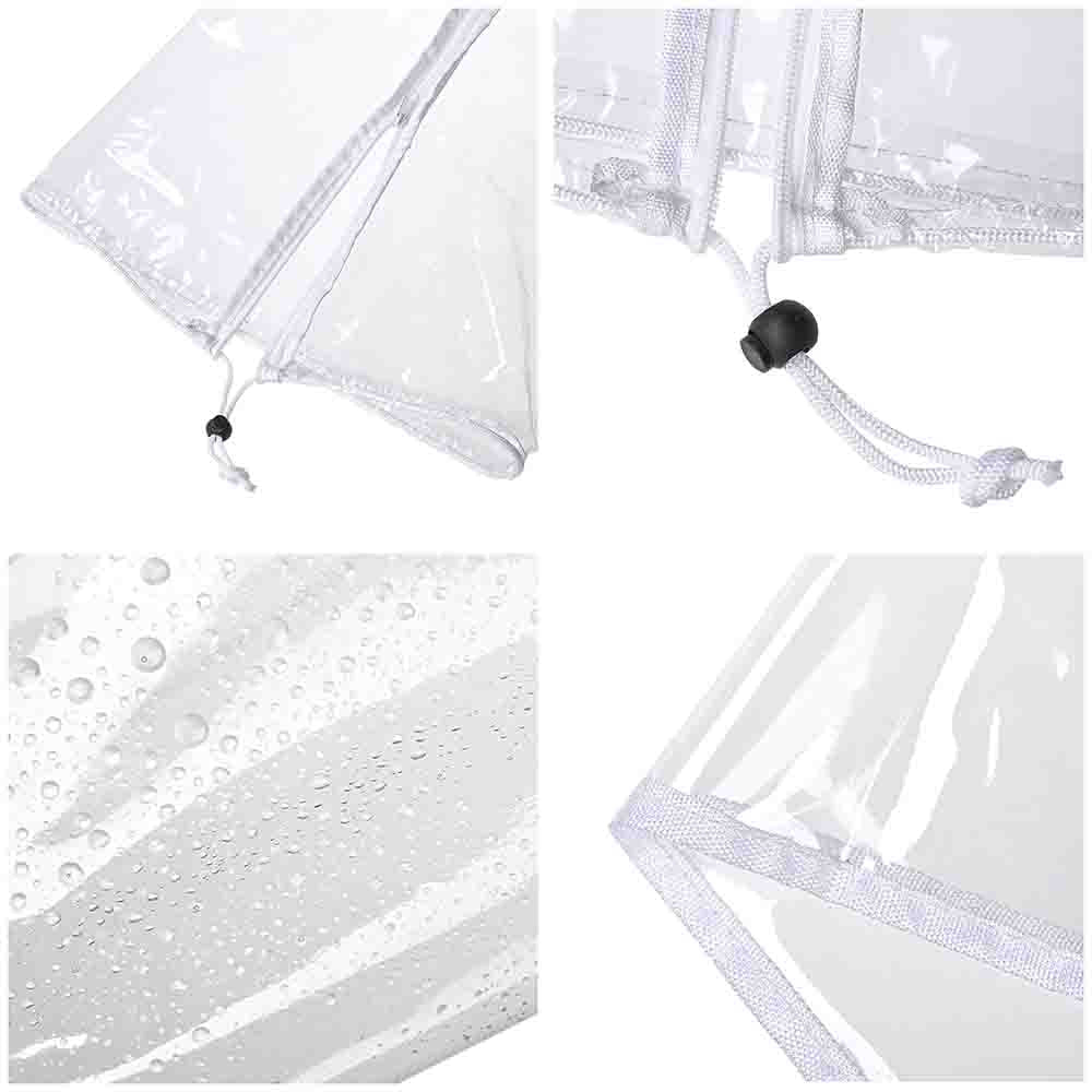 clear plastic patio umbrella TheLAShop 8-9ft Outdoor Umbrella Cover with Zipper 56 in. Transparent