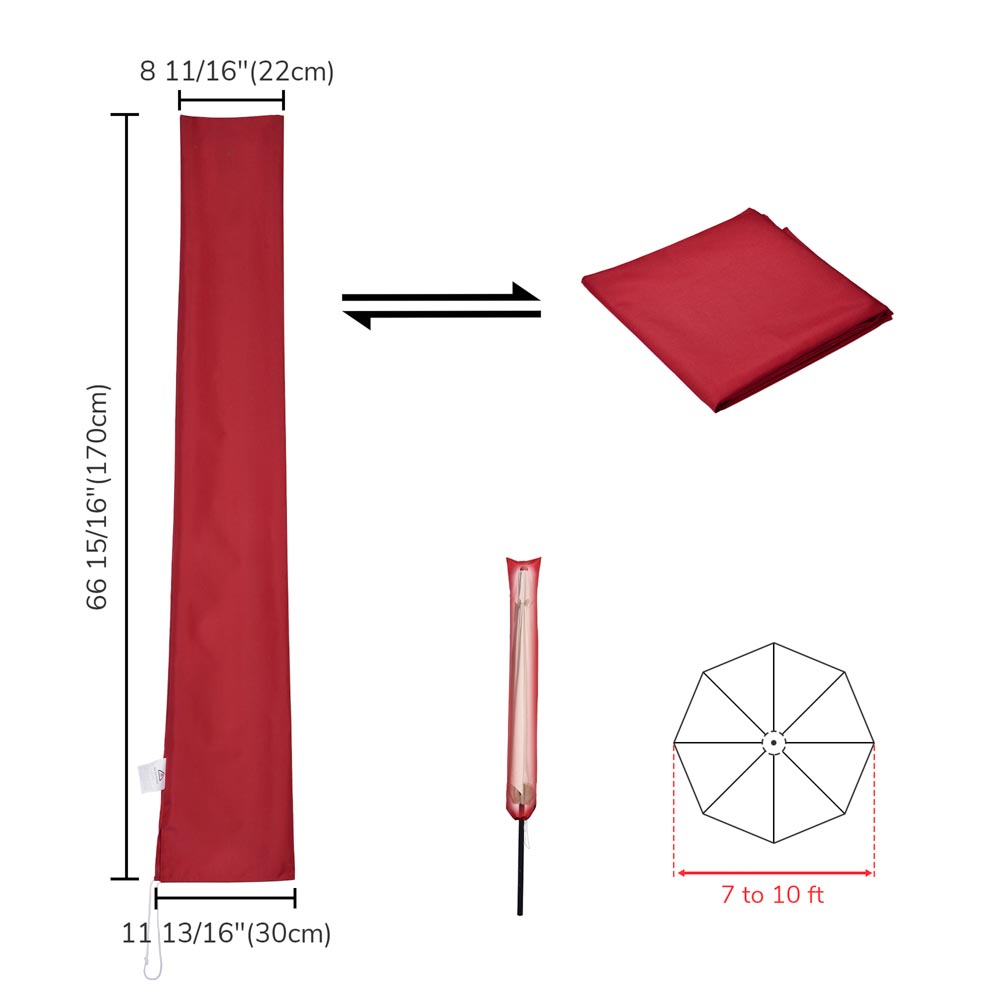 cover for 10 ft patio umbrella TheLAShop Umbrella Covers for Patio Umbrella 7-13FT