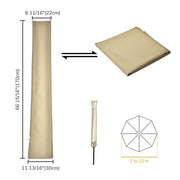 TheLAShop Umbrella Covers for Patio Umbrella 10FT, 66 inch, Tan Image