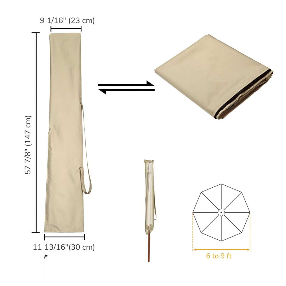 TheLAShop Patio Umbrella Covers with Zipper & Rod 5-13FT TheLAShop Patio Umbrella Covers with Zipper & Rod 5-13FT