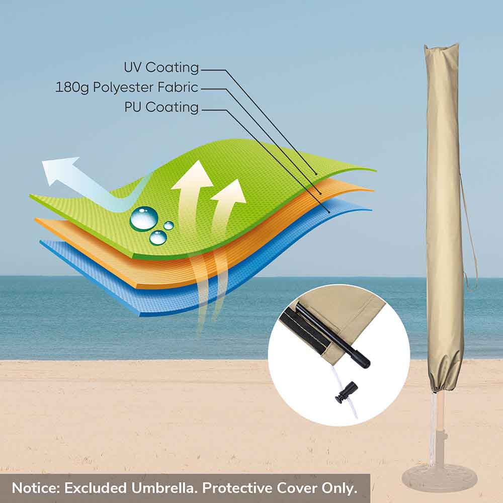 covermates patio umbrella cover TheLAShop Patio Umbrella Covers with Zipper & Rod 5-13FT
