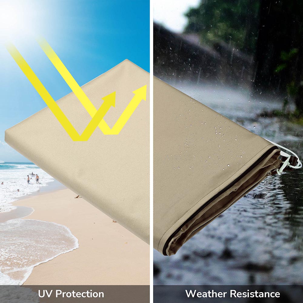 best patio umbrella cover for freezing temperatures TheLAShop Patio Umbrella Covers with Zipper & Rod 5-13FT