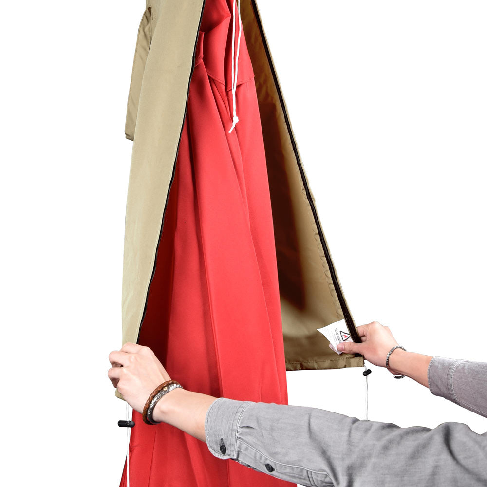TheLAShop 15ft Patio Umbrella Cover with Zipper & Rod 61x28 in.