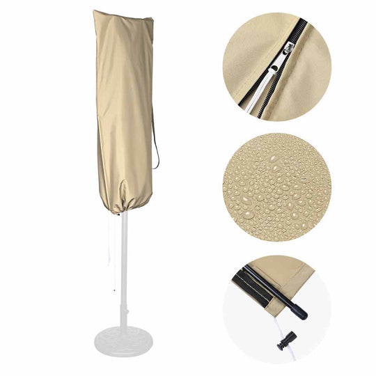 TheLAShop 15ft Patio Umbrella Cover with Zipper & Rod 61x28 in.