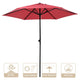 TheLAShop 7.5' 6-Rib Tilt Patio Umbrella Outdoor Umbrella Crank Lift Image