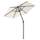 TheLAShop 7.5' 6-Rib Tilt Patio Umbrella Outdoor Umbrella Crank Lift, Ivory Image