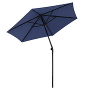 TheLAShop 7.5' 6-Rib Tilt Patio Umbrella Outdoor Umbrella Crank Lift, Navy Image