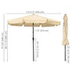 TheLAShop 10 Foot 8-Rib Outdoor Patio Umbrella Tilt & Crank