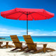 TheLAShop 10 Foot 8-Rib Outdoor Patio Umbrella Tilt & Crank, Red Image