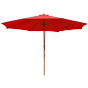TheLAShop 13 Ft Wood Market Patio Umbrella Outdoor Furniture, Red Image