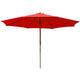 TheLAShop 13 Ft Wood Market Patio Umbrella Outdoor Furniture, Red Image
