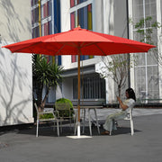 TheLAShop 13 Ft Wood Market Patio Umbrella Outdoor Furniture Image