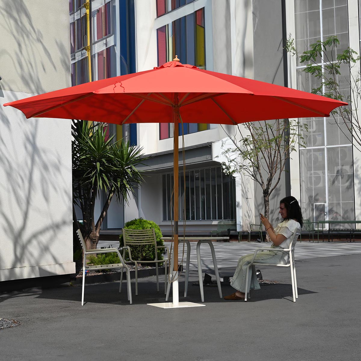 ＥＮアンブレラテーブル TheLAShop 13 Foot 8-Rib Patio Furniture Table Market Umbrella Color Op