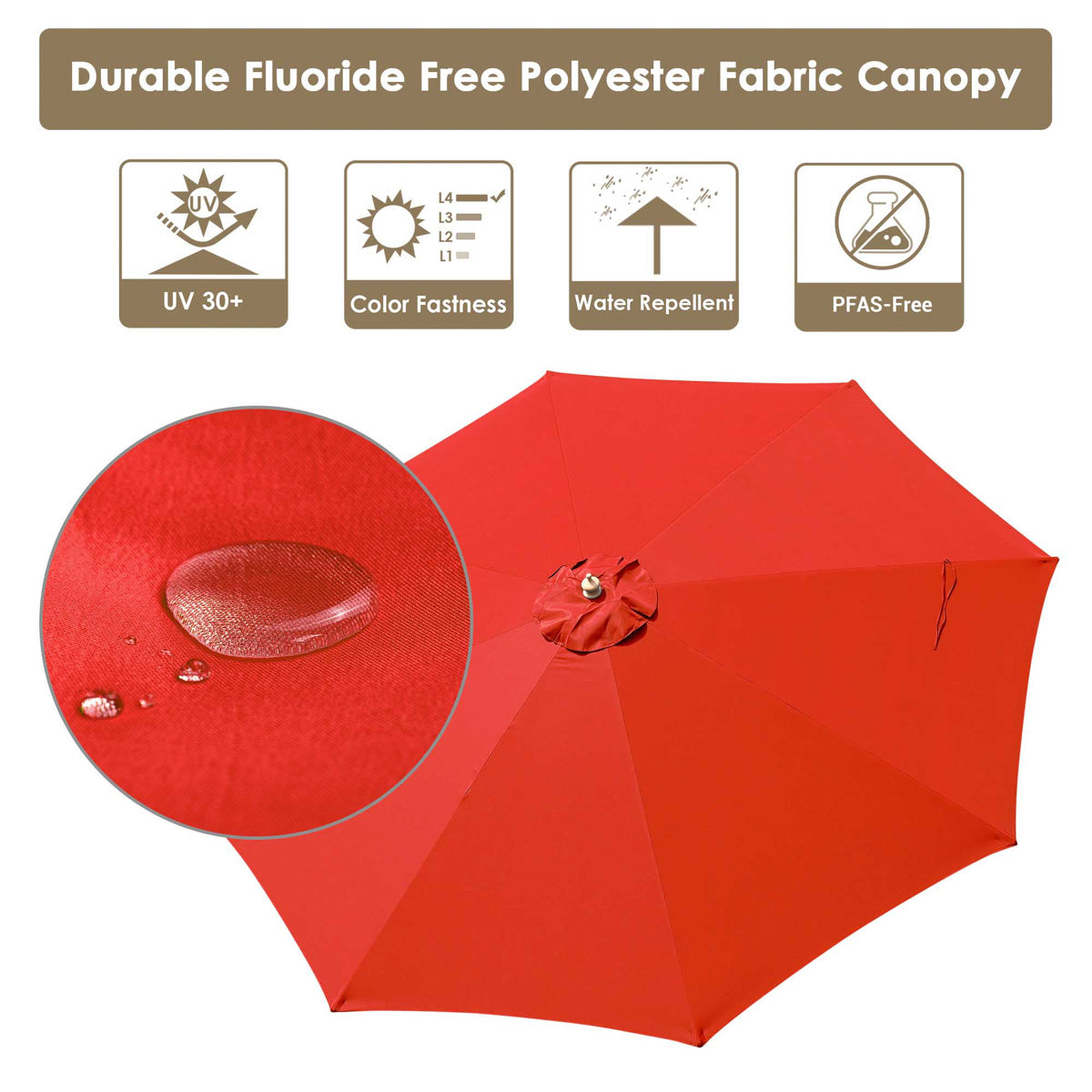 TheLAShop 13 Ft Wood Market Patio Umbrella Outdoor Furniture