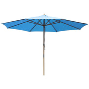 TheLAShop 13 Ft Wood Market Patio Umbrella Outdoor Furniture, Blue Image