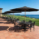 TheLAShop 13 Ft Wood Market Patio Umbrella Outdoor Furniture Image
