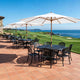 TheLAShop 13 Ft Wood Market Patio Umbrella Outdoor Furniture Image