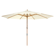 TheLAShop 13 Ft Wood Market Patio Umbrella Outdoor Furniture, Ivory Image