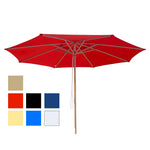 TheLAShop 13 Ft Wood Market Patio Umbrella Outdoor Furniture Image