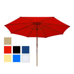 TheLAShop 13 Ft Wood Market Patio Umbrella Outdoor Furniture Image