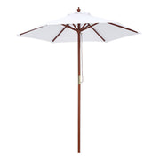 TheLAShop Commercial Patio Umbrella 7ft 6-Rib for Boutique Hotels/Rooftop Bars, White Image