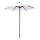 TheLAShop Commercial Patio Umbrella 7ft 6-Rib for Boutique Hotels/Rooftop Bars, White Image