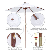 TheLAShop Commercial Patio Umbrella 7ft 6-Rib for Boutique Hotels/Rooftop Bars Image