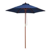 TheLAShop Commercial Patio Umbrella 7ft 6-Rib for Boutique Hotels/Rooftop Bars, Navy Image