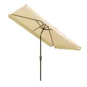 TheLAShop 10'x6.5' Patio Rectangular Tilt Umbrella Furniture Color Options, Beige Image