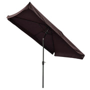 TheLAShop 10'x6.5' Patio Rectangular Tilt Umbrella Furniture Color Options, Dark Coffee Image