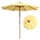 TheLAShop 9 Foot Patio Furniture Wood Market Umbrella Color Options, Beige Image