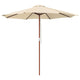 TheLAShop 9 Foot Patio Furniture Wood Market Umbrella Color Options