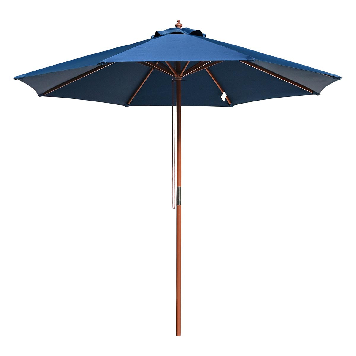 9ft wood patio umbrella TheLAShop 9ft 8-Rib Wood Market Umbrella for Hotels, Resorts & Restaurants