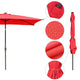 TheLAShop 10ft Rectangular Umbrella with Solar Lights