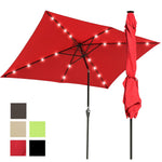 TheLAShop 10ft Rectangular Umbrella with Solar Lights