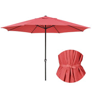 TheLAShop 13 Foot 8-Rib Patio Furniture Table Market Umbrella Color Optional, Red Image