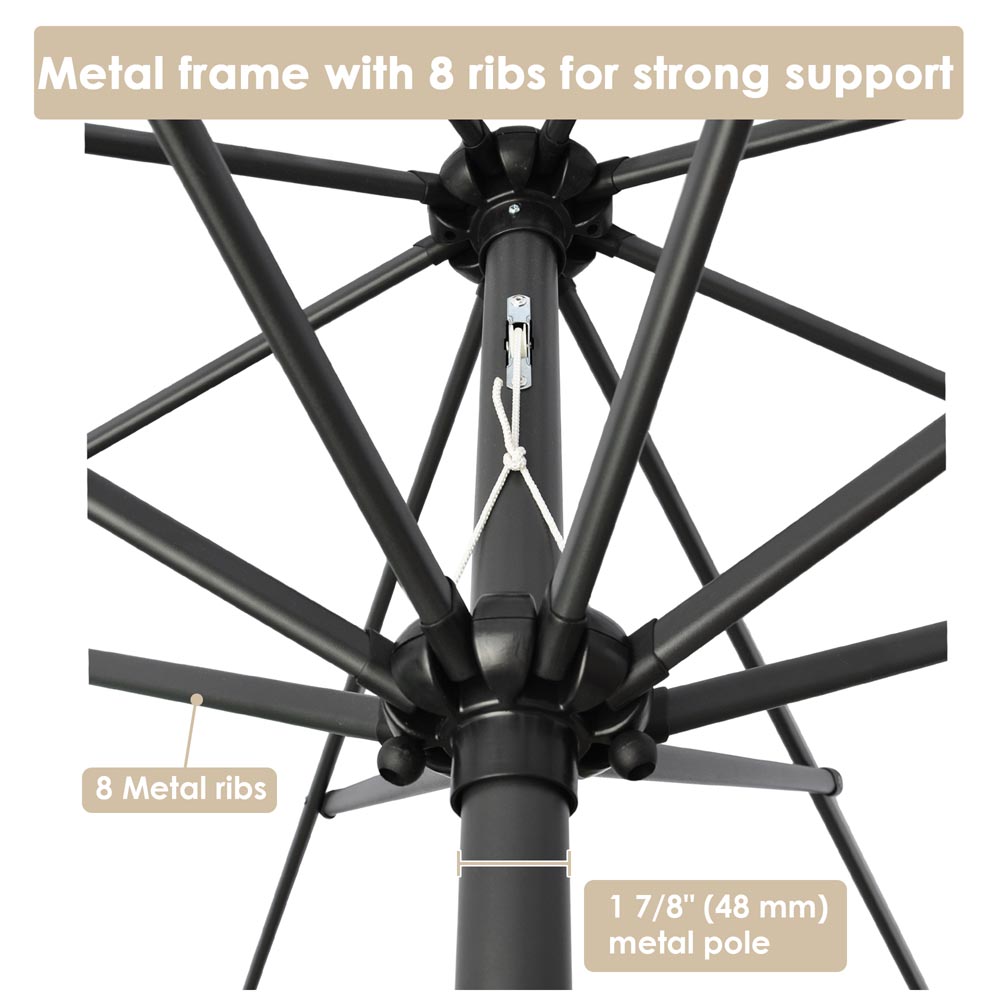 ＥＮアンブレラテーブル TheLAShop 13 Foot 8-Rib Patio Furniture Table Market Umbrella Color Op