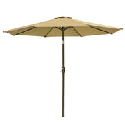TheLAShop 9 ft 8-Rib Outdoor Patio Tilt Umbrella 200 gsm Canopy, Khaki Image