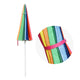 TheLAShop 7 Ft Tilt Outdoor Rainbow Beach Patio Umbrella w/ Sand Anchor