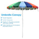 TheLAShop 7 Ft Tilt Outdoor Rainbow Beach Patio Umbrella w/ Sand Anchor