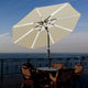 TheLAShop Patio Umbrella with Solar Lights Tilt Umbrella 10 ft 8-Rib, Beige Image