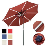 TheLAShop Patio Umbrella with Solar Lights Tilt Umbrella 10 ft 8-Rib Image